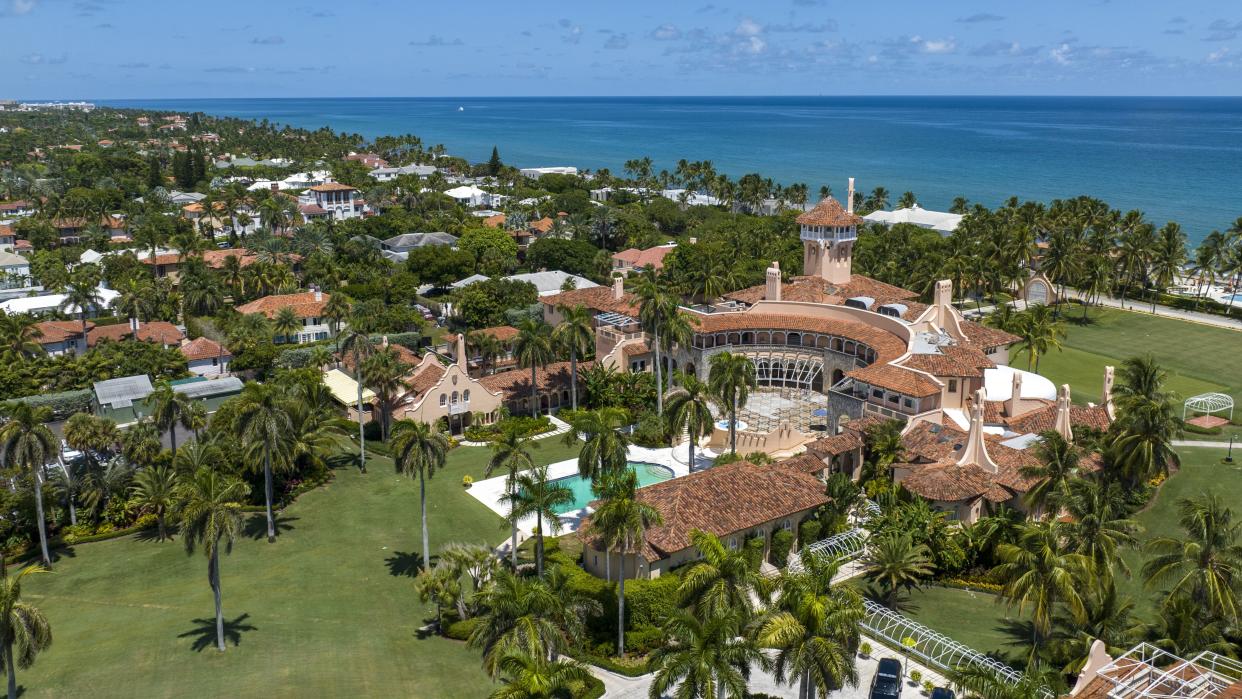 An aerial view of former President Donald Trump's Mar-a-Lago club in Palm Beach, Fla., Wednesday, Aug. 31, 2022. 