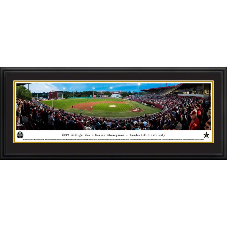 Vanderbilt 2019 NCAA Men's Baseball College World Series National Champions Framed Panoramic