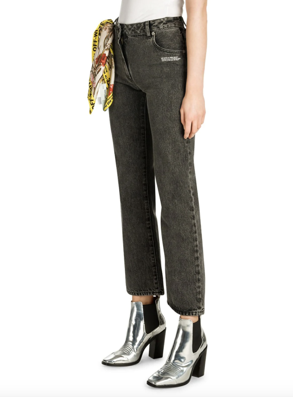 7) Logo High-Rise Crop Jeans