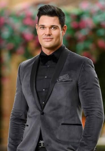 He is currently vying for Sophie Monk's heart on The Bachelorette. Source: Channel 10