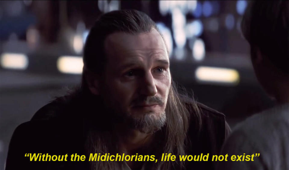 <p>George, mate. You’re ruining Star Wars. Despite what we said about Jar Jar just now, we can take a bit of quasi-rasta prancing. But this? De-mystifying the Force? It’s like blasphemy. You’re blaspheming yourself. Is that even possible? Yes. The Force is a unified field that binds us all – it’s nothing to do with your bloody DNA or whatever. Begone, cod science! This is a lesson in how to make magic mundane, like finding out ghosts are actually just all bored dead accountants or something.</p>