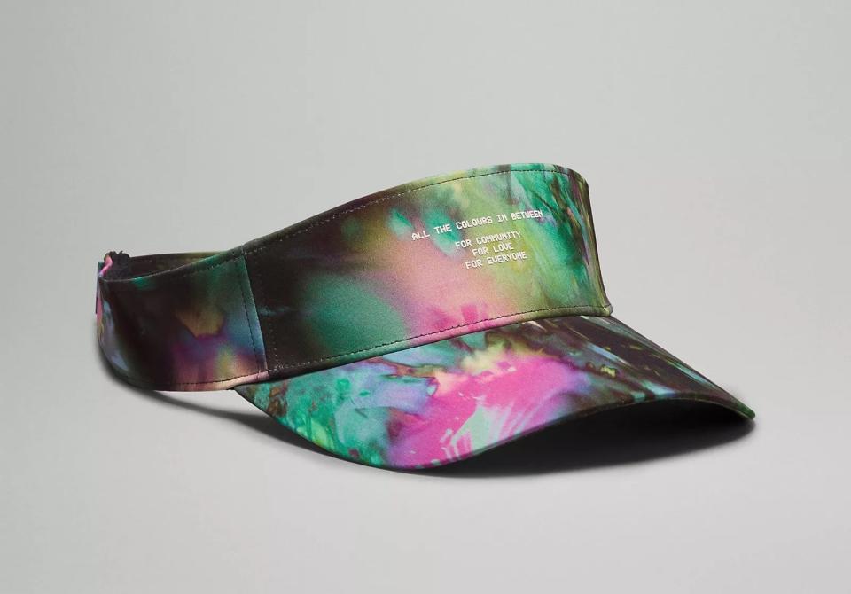 Removable Sweatband All-Sport Visor for Pride. Image via Lululemon.