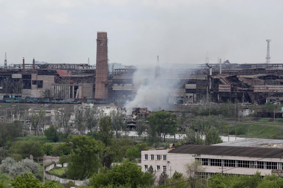 Mariupol’s Azovstal steel works, pictured on 15 May (REUTERS/Alexander Ermochenko)