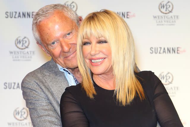 <p>Gabe Ginsberg/FilmMagic</p> Alan Hamel and Suzanne Somers in 2015.