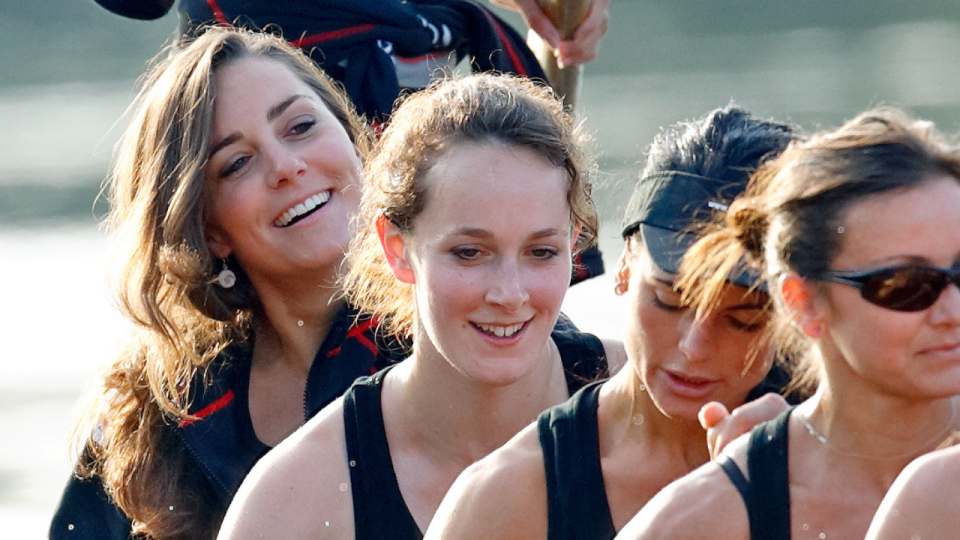 July 27, 2007: Kate Middleton rowing with the Sisterhood