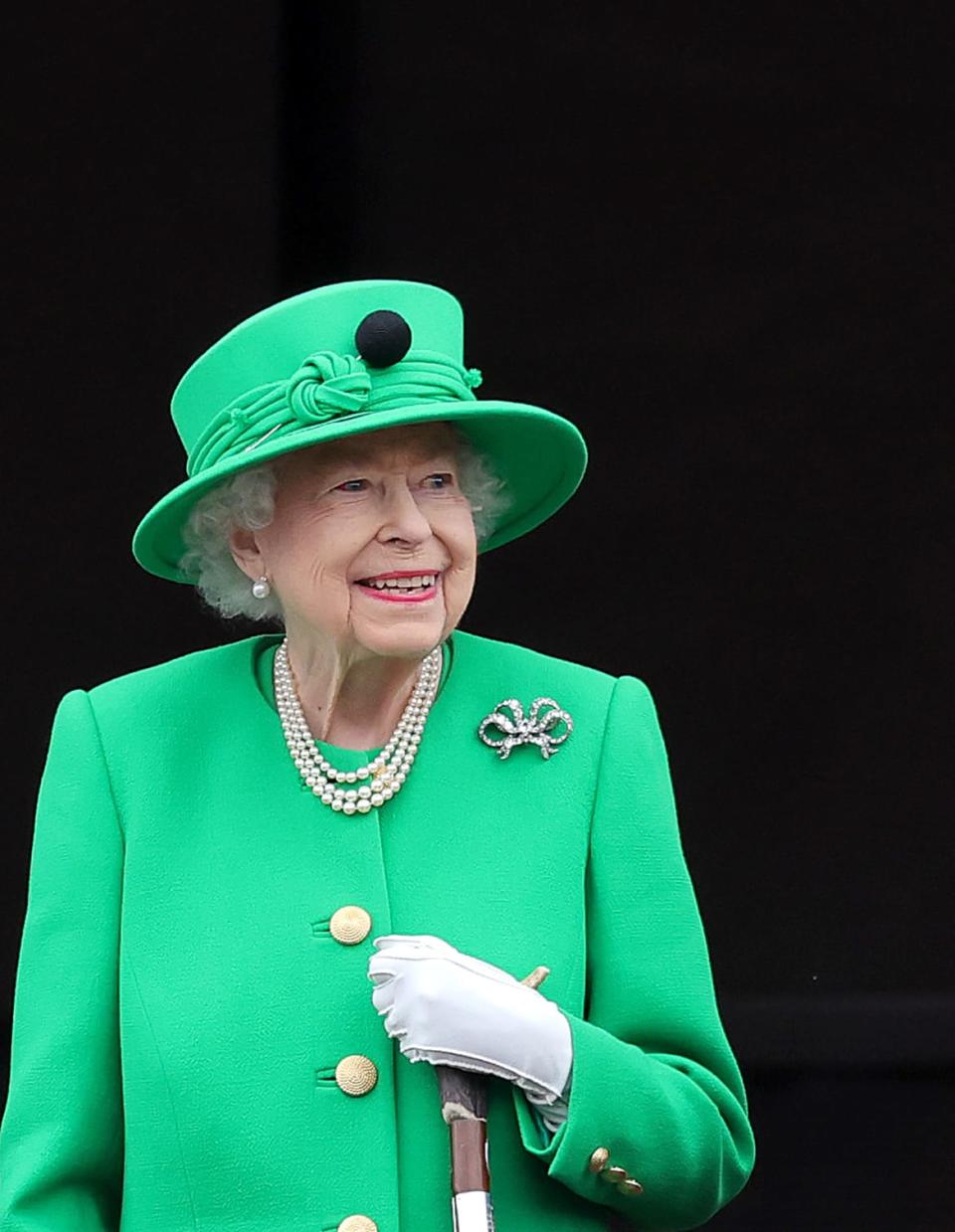 <div class="inline-image__caption"><p>Queen Elizabeth II waves from the balcony of Buckingham Palace during the Platinum Jubilee Pageant on June 5, 2022 in London, England. </p></div> <div class="inline-image__credit">Chris Jackson/Getty</div>