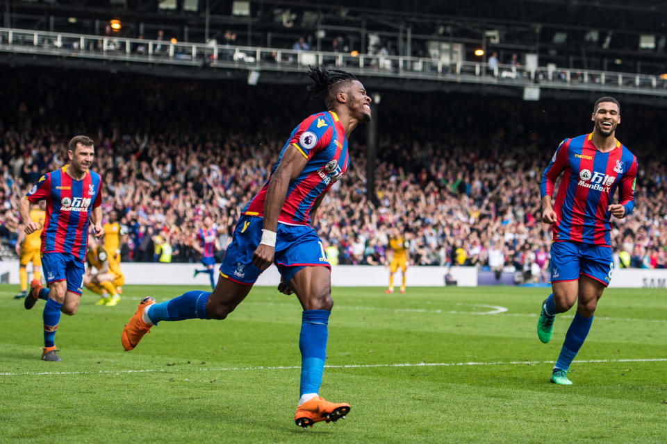 Wilfried Zaha caused Brighton no end of problems on Saturday