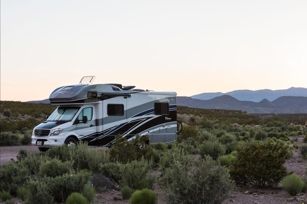 RV parked in national park