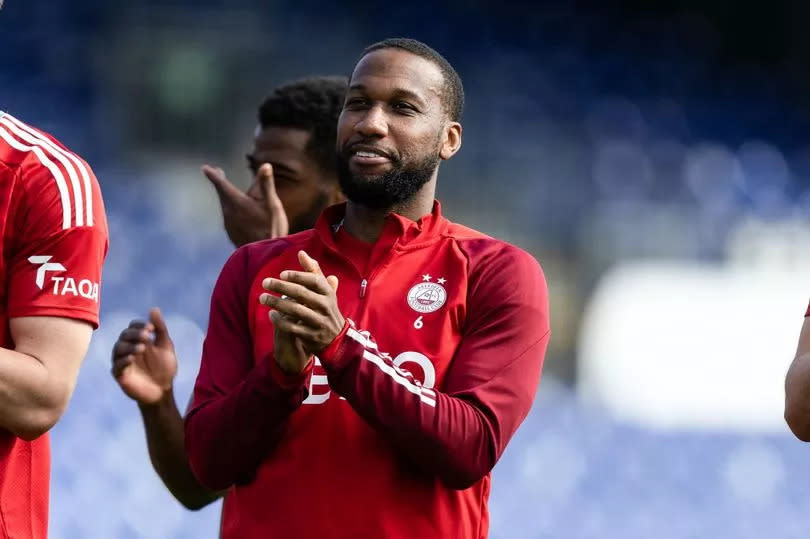 Junior Hoilett at full time during a cinch Premiership match between Ross County and Aberdeen at the Global Energy Stadium