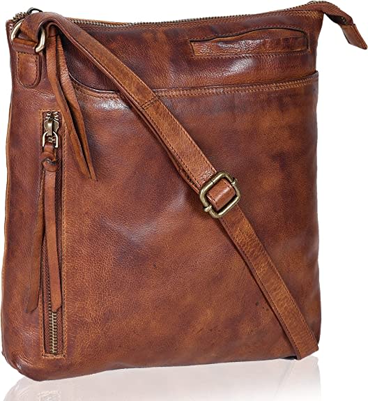  Oak Leathers Leather Crossbody Handbag For Ladies