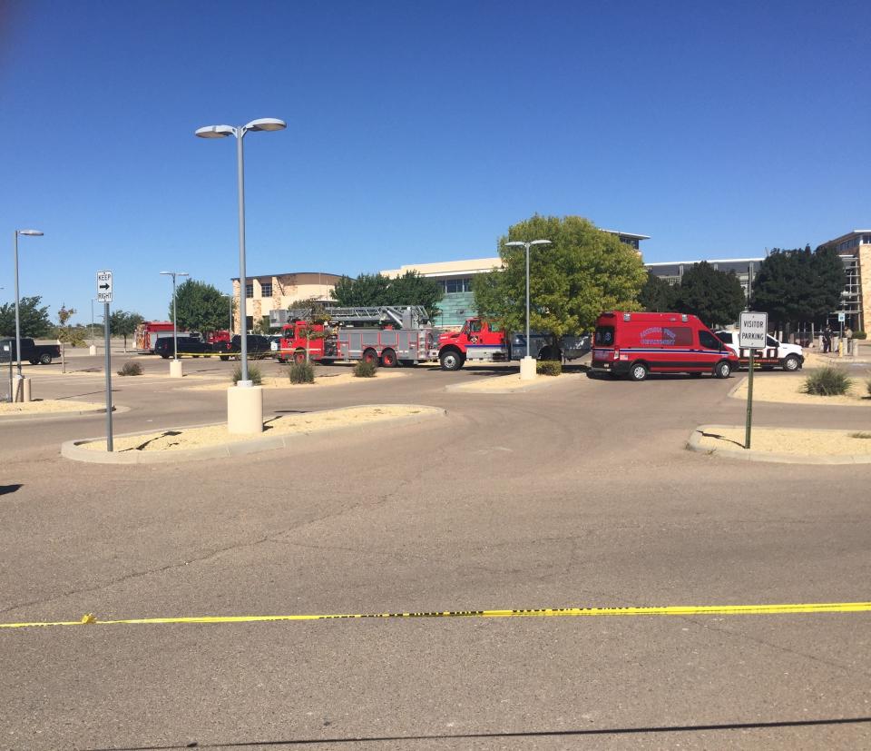 Law and fire agencies from Artesia, Eddy County and New Mexico State Police were on scene of an alleged shooting at the Artesia Public Safety Complex on the morning of Oct. 12, 2023.