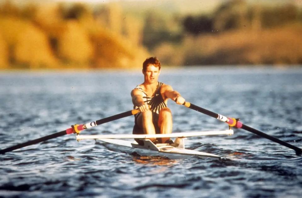 Rob Hamill beim Rudertraining. - Copyright: Mit freundlicher Genehmigung von Rob Hamill.