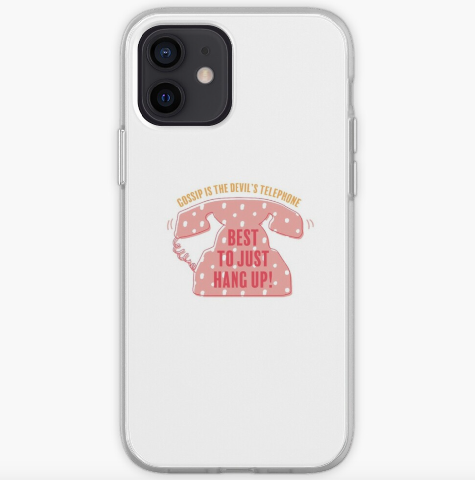 <p>redbubble.com</p><p><strong>$21.88</strong></p><p><a href="https://go.redirectingat.com?id=74968X1596630&url=https%3A%2F%2Fwww.redbubble.com%2Fi%2Fiphone-case%2Fgossip-is-the-devil-s-telephone-by-ewwdavid%2F50682313.PGM2E&sref=https%3A%2F%2Fwww.goodhousekeeping.com%2Fholidays%2Fgift-ideas%2Fg34348792%2Fbest-schitts-creek-gifts%2F" rel="nofollow noopener" target="_blank" data-ylk="slk:Shop Now;elm:context_link;itc:0;sec:content-canvas" class="link ">Shop Now</a></p><p>Moira's golden advice, which she ironically told Twyla after gossiping about Alexis's love life, fits perfectly on this phone case that comes in many different sizes. Even if you're not a fan of the show, you have to admit the saying is a pretty great rule to live by.</p>