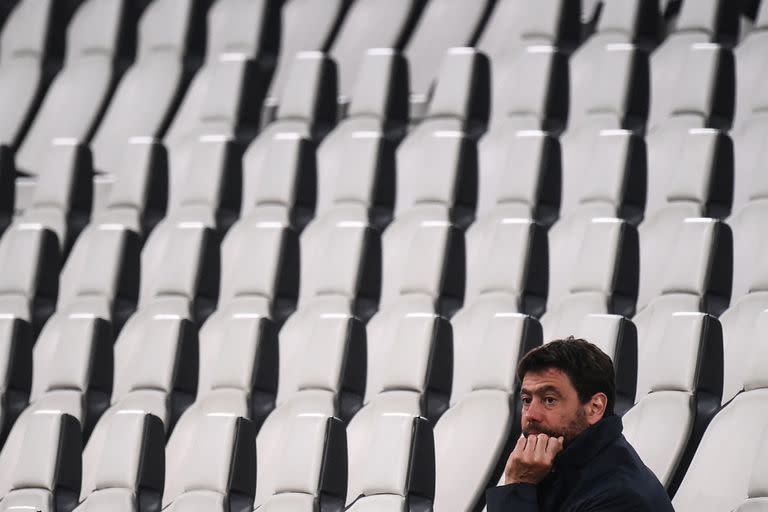 El presidente de la Juventus, Andrea Agnelli, en un partido de esta semana de su club frente al Parma