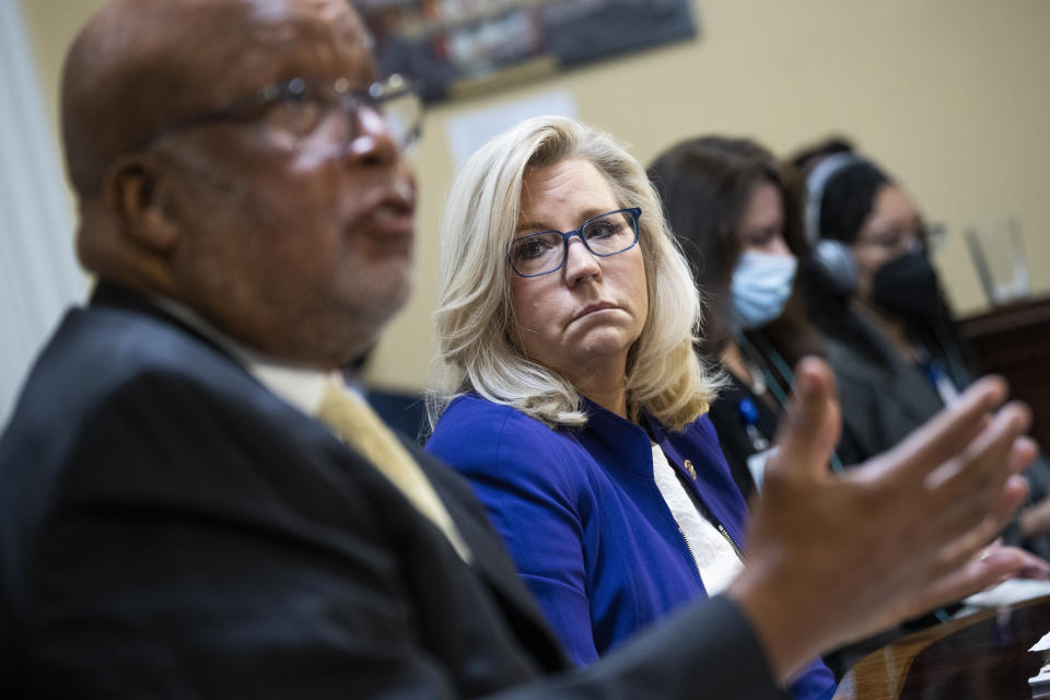 Rep. Bennie Thompson and Rep. Liz Cheney.