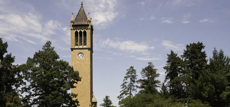 Bell tower at Iowa State University.