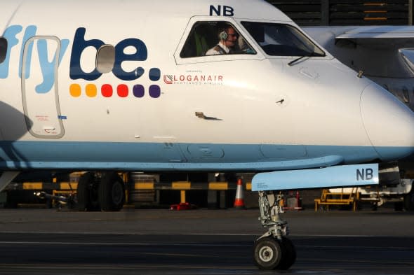 Flybe plane skids off the runway at Inverness