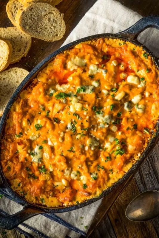 <p>The Wicked Noodle</p><p>Creamy, cheesy, a little spicy and super flavorful.</p><p><strong>Get the recipe: <a href="https://www.thewickednoodle.com/keto-buffalo-chicken-dip/" rel="nofollow noopener" target="_blank" data-ylk="slk:Keto Buffalo Chicken Dip;elm:context_link;itc:0;sec:content-canvas" class="link ">Keto Buffalo Chicken Dip</a></strong></p>
