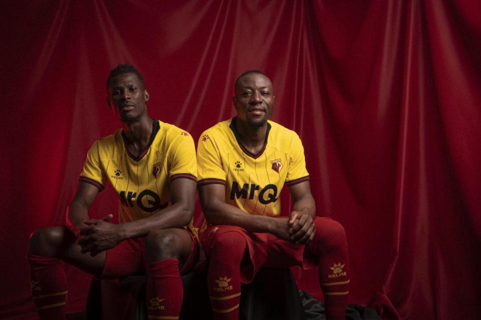 Watford's full home kit for next season including red shorts <i>(Image: Watford FC)</i>