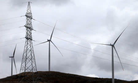 First Bosnian windmills are seen on the wind farm in Mesihovina, Bosnia and Herzegovina, March 14, 2018. REUTERS/Dado Ruvic