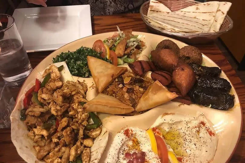 The mixed platter at Nora's Palace