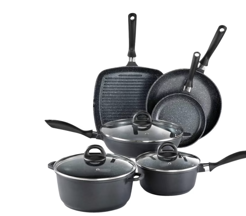  The Baccarat STONE 6 Piece Cookware Set with Grill Pan