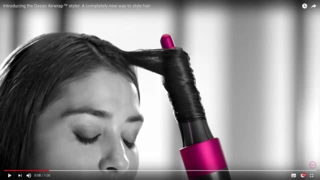 Screengrab: Introducing the Dyson Airwrap™ styler. A completely new way to style hair on youtube