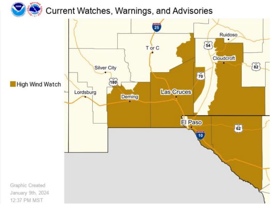 Graphic: National Weather Service, El Paso, TX