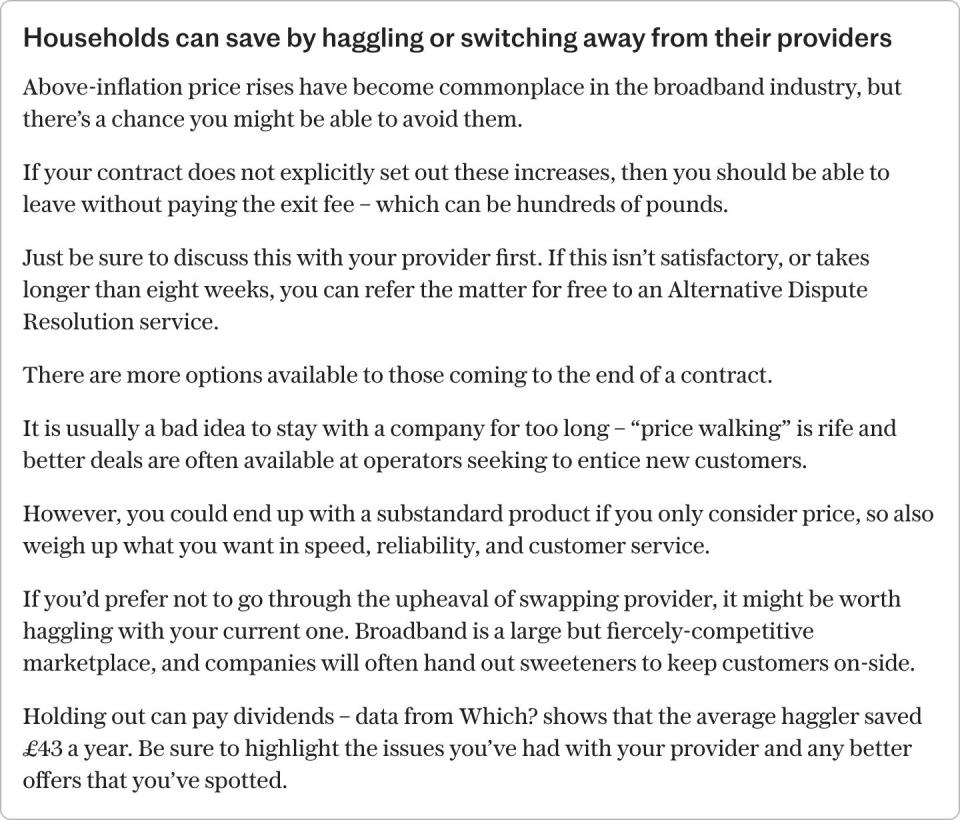 Households can save by haggling or switching away from their providers