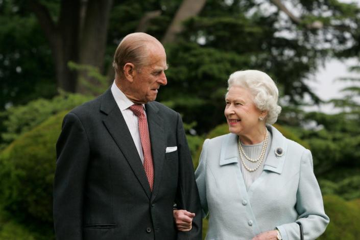<div class="inline-image__caption"><p>Queen Elizabeth II and Prince Philip, the Duke of Edinburgh, revisit Broadlands to mark their diamond wedding anniversary in 2007. The royals spent their wedding night at Broadlands, the former home of Prince Philip’s uncle Earl Mountbatten, in Hampshire in November 1947.</p></div> <div class="inline-image__credit">Tim Graham/Getty</div>