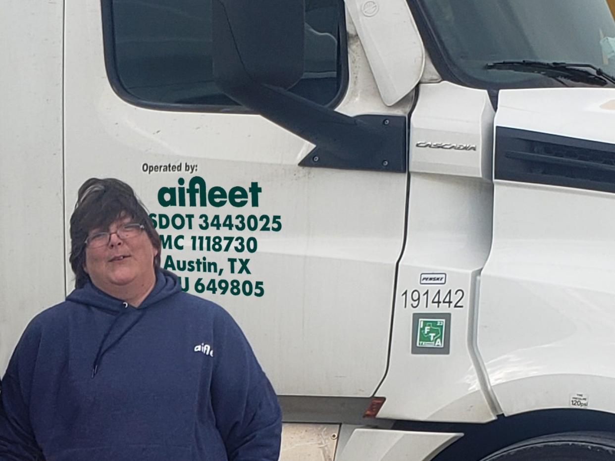 Tracey Price's favorite thing about long-haul trucking is watching the seasons and environments change day-by-day.