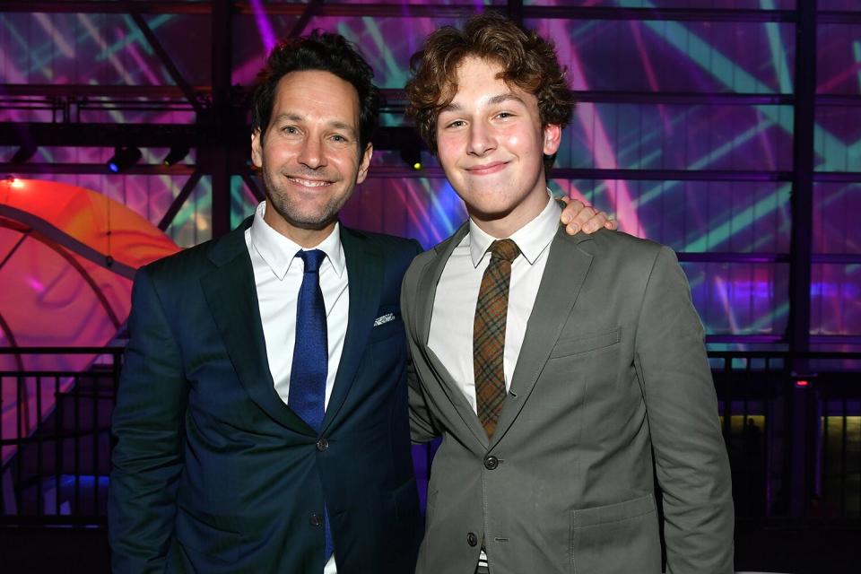 Paul Rudd and Jack Sullivan Rudd attend AT&T TV Super Saturday Night