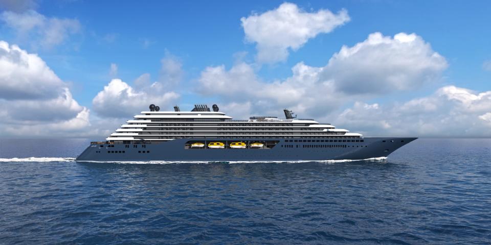 A rendering of the Ritz-Carlton Yacht Collection's Ilma cruise vessel.