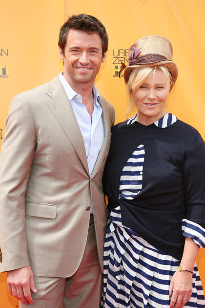 Hugh Jackman (43) and Deborra Furness (56)   One of the most sexiest man on planet has been happily together for 16 years with an actress who is 13 years older to him.