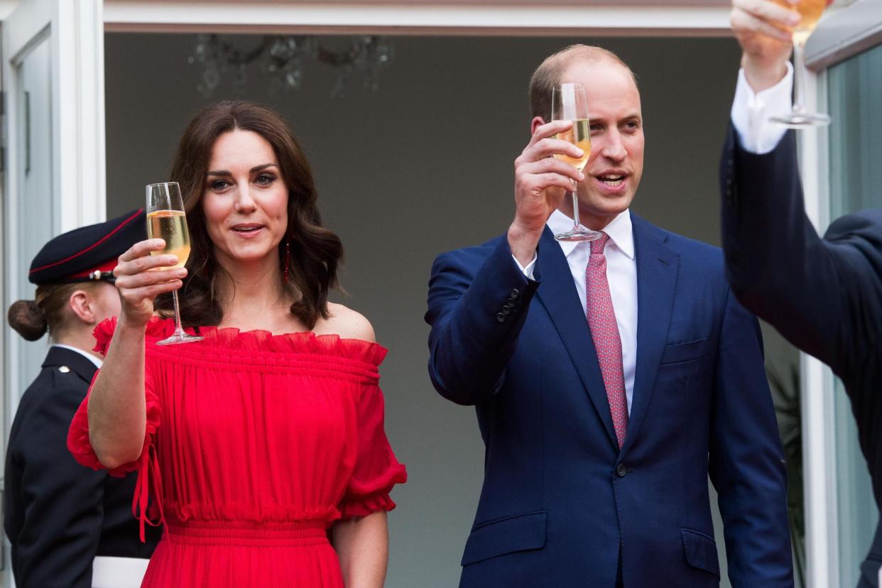 Prince William and Kate at the Queen's Birthday Party in the British Ambassadorial Residence in Berlin: Getty Images