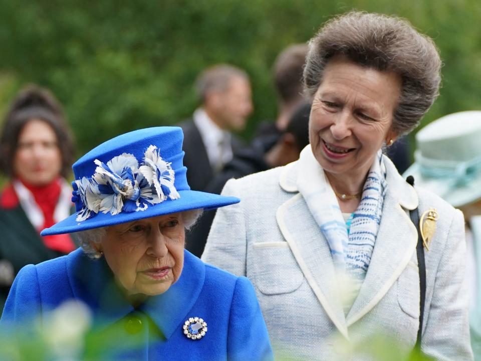 Queen Elizabeth II and Princess Anne