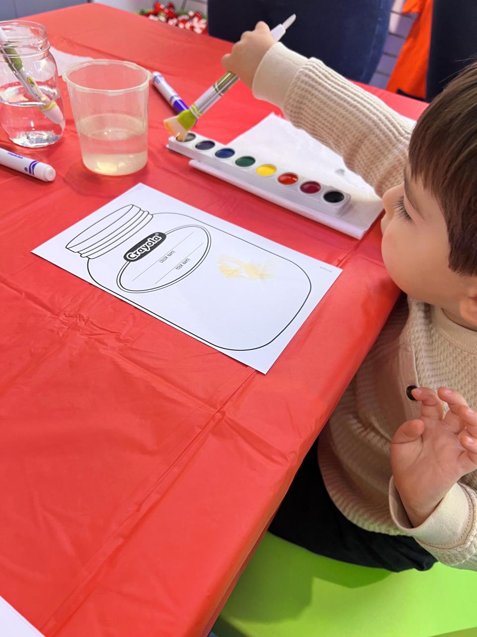 Children participated in art activities related to the book “Crayola: Ellie’s Crayon Adventure.” (Crayola Experience Orlando)