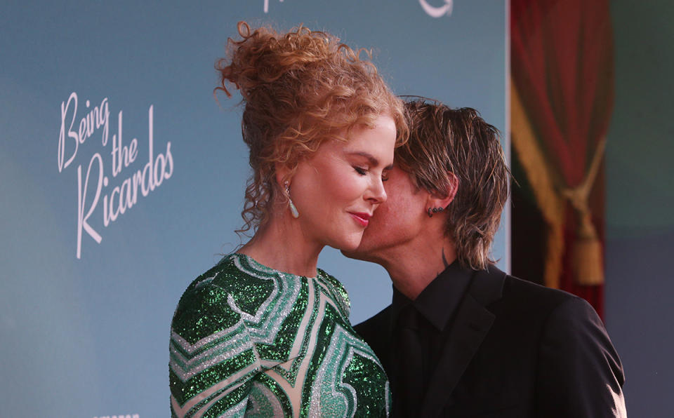 Nicole Kidman and Keith Urban attend the Australian premiere of Being The Ricardos at the Hayden Orpheum Picture Palace on December 15, 2021 in Sydney, Australia. (Photo by Lisa Maree Williams/Getty Images)