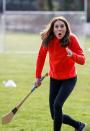 The duchess gives hurling a go... (Reuters)