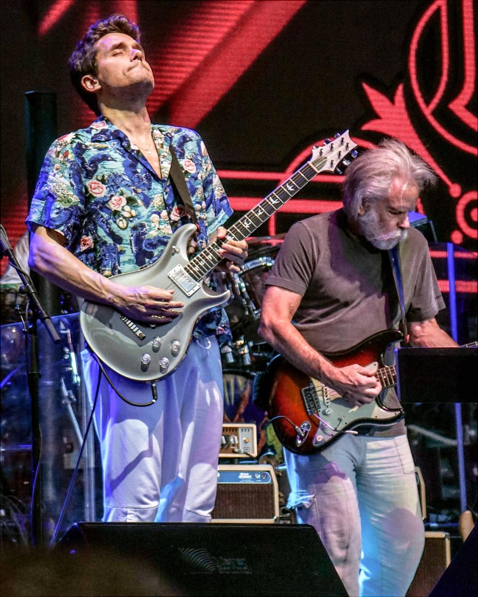 John Mayer and Bob Weir perform as Dead & Company at Citi Field in 2018.