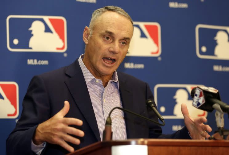 Major League Baseball says there's nothing to see here regarding altered baseballs. (AP Photo)