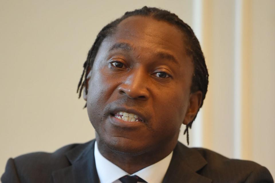 Leslie Thomas QC attends a press conference at Garden Court Chambers, 57-60 Lincoln’s Inn Fields. (PA)