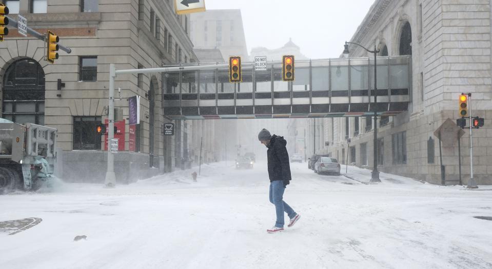 Five movie theaters are closed in Detroit as residents brave the frigid temperatures and heavy gusts of wind.