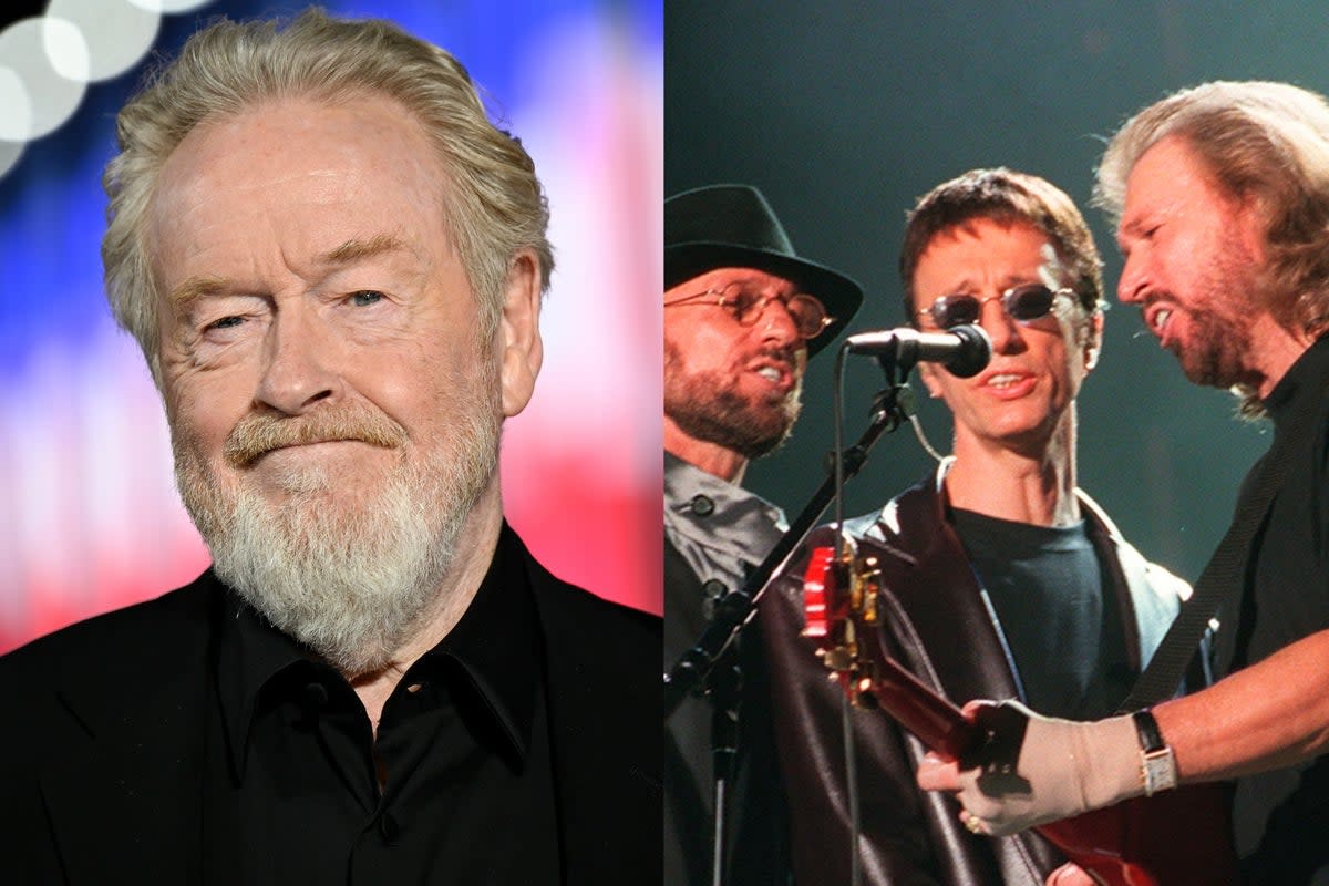 Ridley Scott and the Bee Gees (Getty)