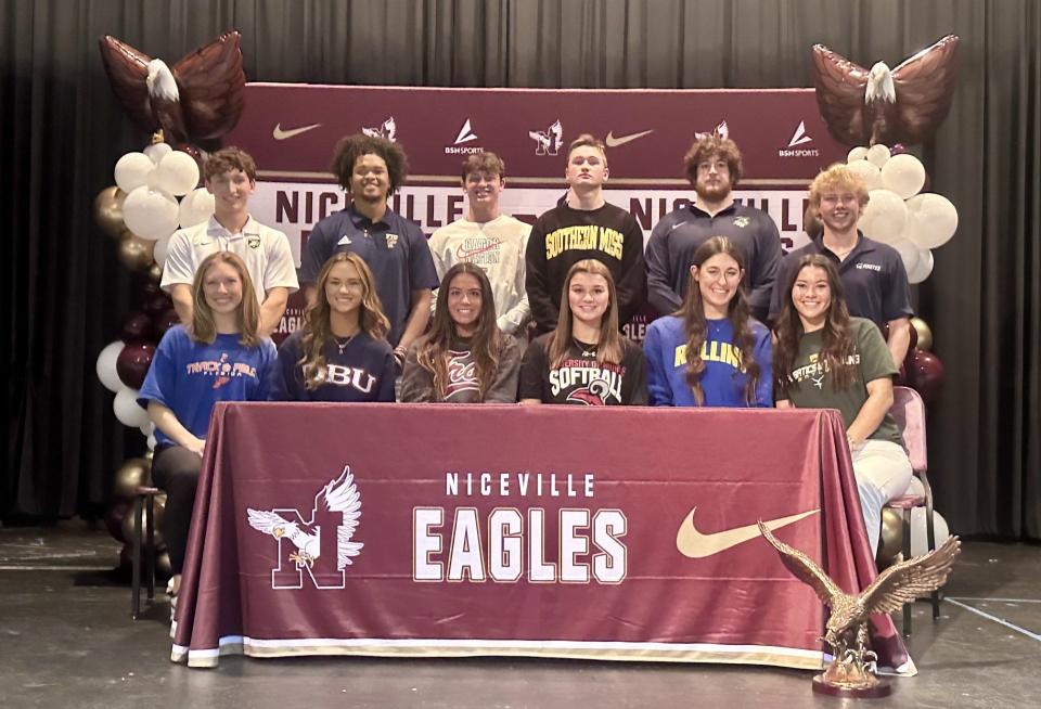 Niceville High School celebrated a class of 12 signees Wednesday.