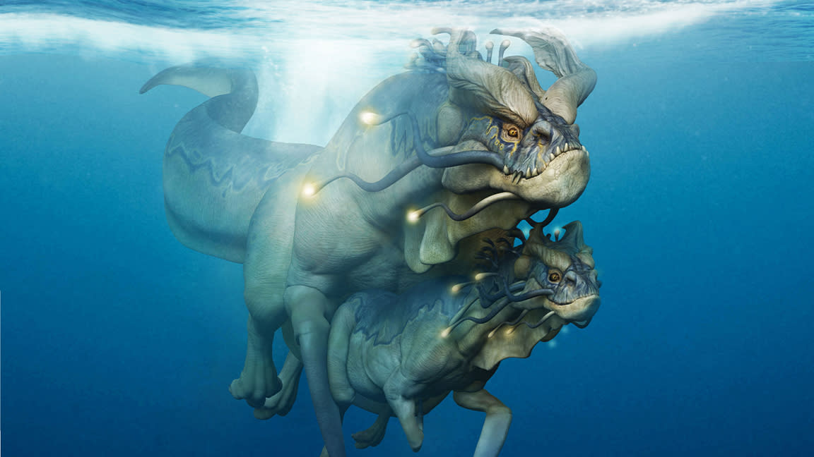  Using ZSpheres in ZBrush; monsters underwater . 