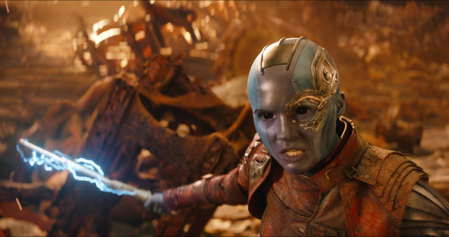 Nebula (Karen Gillan) is among those still standing at the end of <i>Infinity War</i>. Will the character have the same kind of key role in the defeat of Thanos as in the comics?