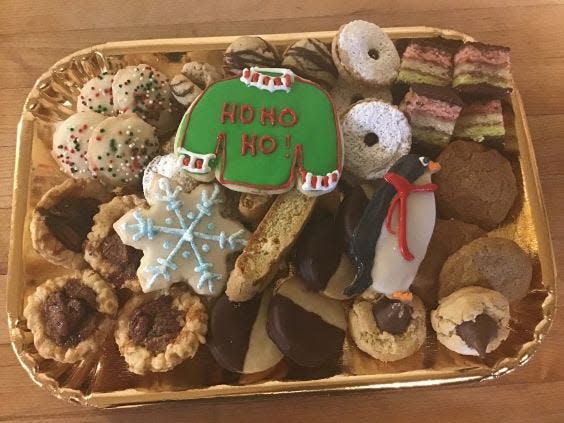 A sample cookie tray from Allyson Mansfield and her Vesta Bakery in Westerly.