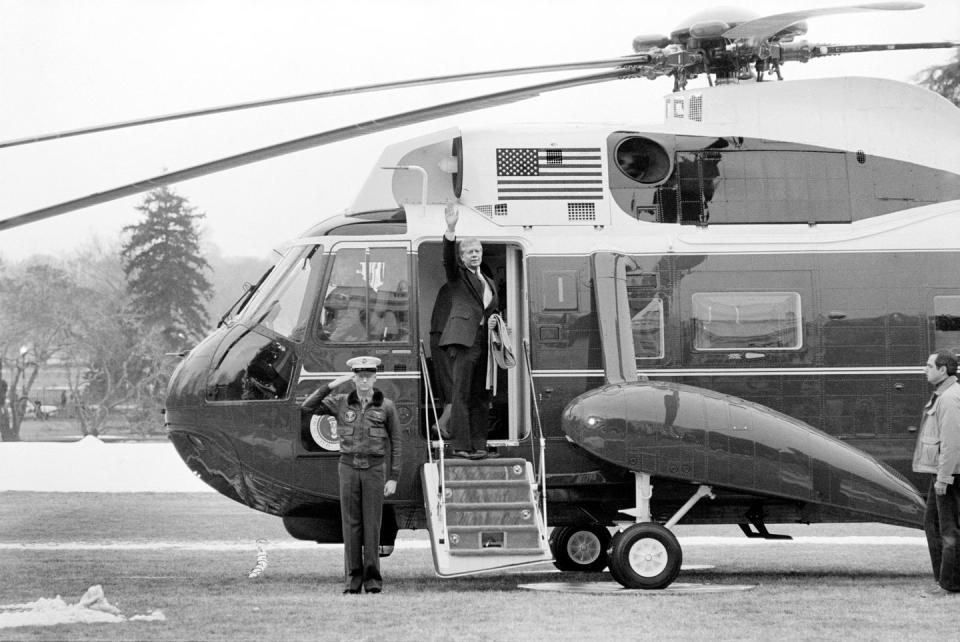 Presidents get their own helicopter.