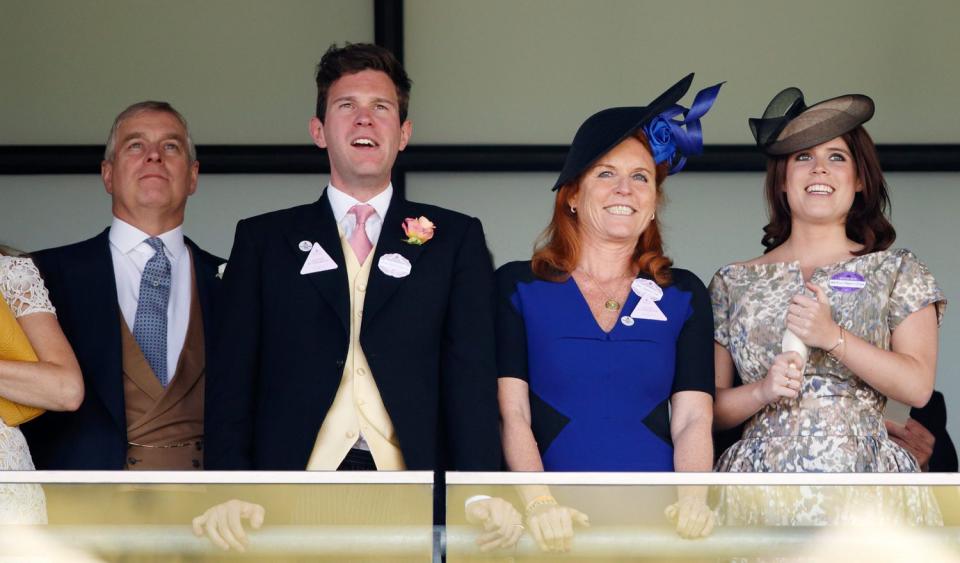 June 2015: Jack Brooksbank attends the Royal Ascot with Princess Eugenie's family